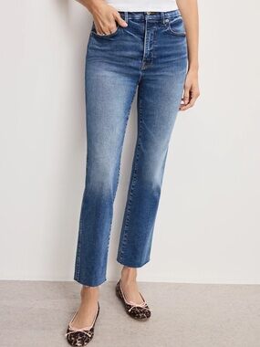 Good American Medium Good Curve Straight Jeans